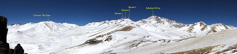 کوه سبلان و پیست اسکی آلوارس