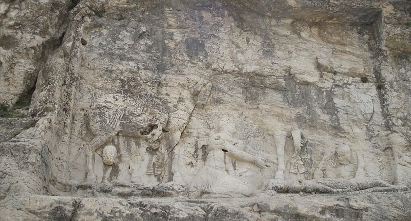 Investiture and victory relief of Shapur I , Tang-e Showgan